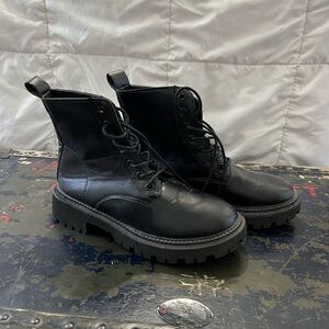 Chunky combat style boot
